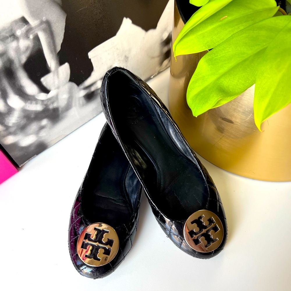 Tory Burch, Minnie Quilted Leather Ballet Flats.